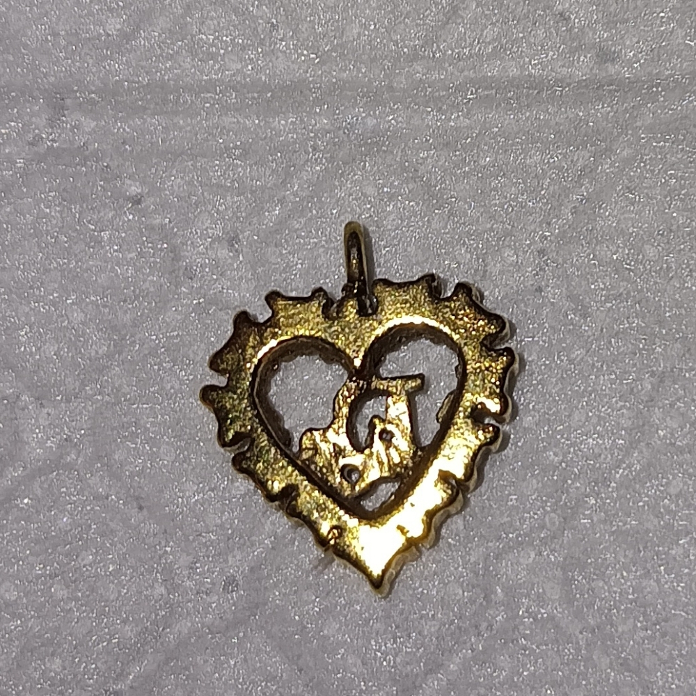 Christian Dior Rhinestone Heart Necklace Pendant - Picture 2 of 2